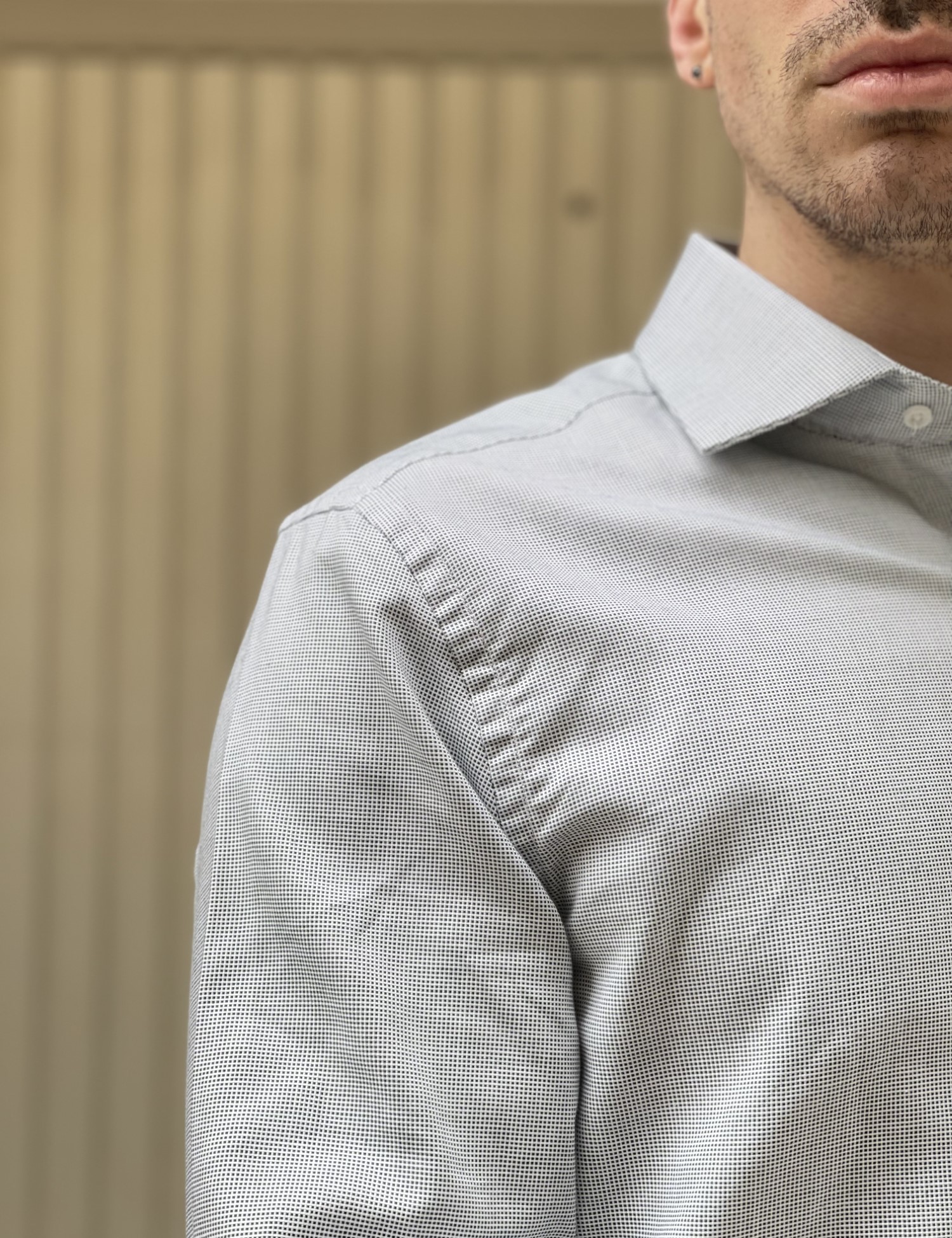 Ανδρικό φιστικί μακρυμάνικο πουκάμισο BR150139 φωτογραφία